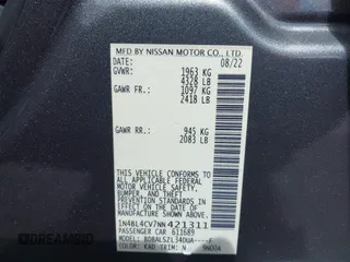 2022 Nissan Altima 2.5 SR with VIN 1N4BL4CV7NN421311, listed as a IAAI auction lot 41776437 with 39,049 mi miles. Bid and sale history available at carsss.com. Image 9.
