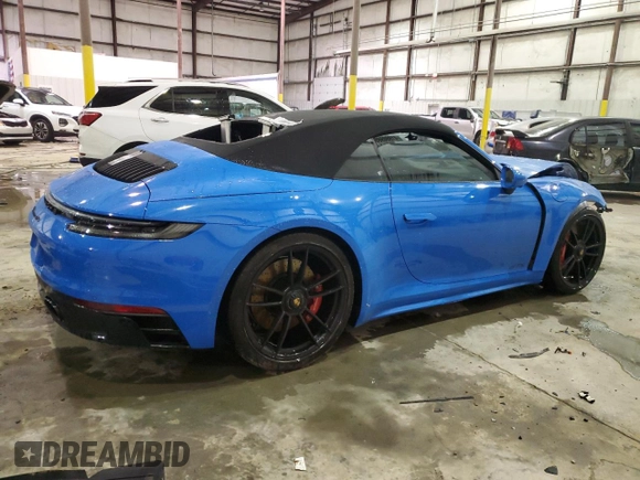 2024 Porsche 911 Carrera S with VIN WP0CB2A94RS245398, listed as a Copart auction lot 41980985 with 3,674 mi miles and Salvage Title. Bid and sale history available at carsss.com. Image 3.