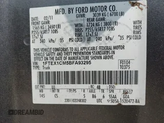 2011 Ford F-150 XL с VIN 1FTEX1CM5BFA93295, выставлен на аукционе IAAI как лот 42483393 с пробегом 116 863 миль миль и . История ставок и продаж доступна на DreamBid. Изображение 9.