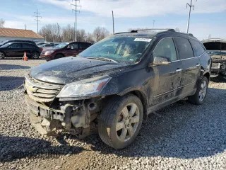 2015 Chevrolet Traverse LTZ with VIN 1GNKVJKD0FJ138972, listed as a Copart auction lot 47435975 with 96,169 mi miles and Salvage Title. Bid and sale history available at DreamBid. Image 1.