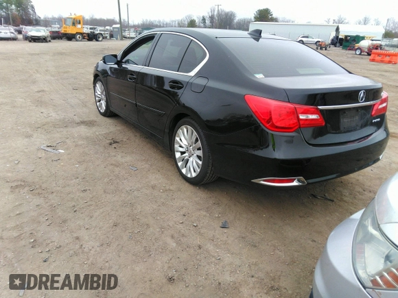 2014 Acura RLX Tech Pkg with VIN JH4KC1F56EC007418, listed as a IAAI auction lot 41790185 with 130,288 mi miles. Bid and sale history available at carsss.com. Image 3.