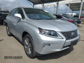 2013 Lexus RX 450h with VIN JTJZB1BAXD2409160, listed as a IAAI auction lot 41916721 with 62,599 mi miles and . Bid and sale history available at DreamBid. Image 1.
