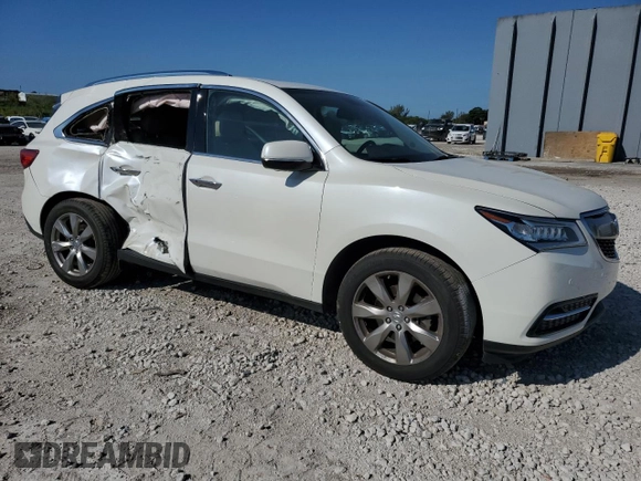 2014 Acura MDX Advance with VIN 5FRYD4H88EB011120, listed as a Copart auction lot 49818075 with 59,560 mi miles and Salvage Title. Bid and sale history available at DreamBid. Image 4.