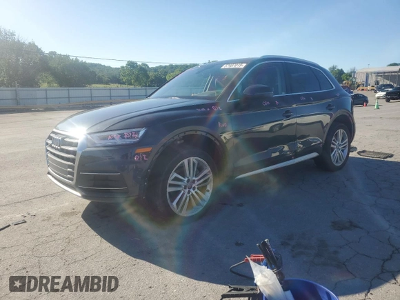 2018 Audi Q5 Premium Plus with VIN WA1BNAFY1J2019346, listed as a Copart auction lot 57487015 with 75,717 mi miles and Salvage title. Bid and sale history available at DreamBid. Image 1.