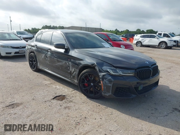 2021 BMW 5 Series 540i with VIN WBA53BJ03MCG98664, listed as a IAAI auction lot 42488708 with 64,101 mi miles and . Bid and sale history available at DreamBid. Image 1.