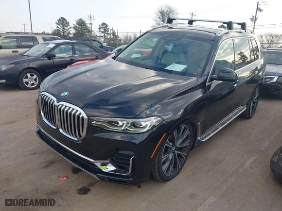 2019 BMW X7 xDrive50i with VIN 5UXCX4C51KLS36907, listed as a IAAI auction lot 41525923 with 75,791 mi miles. Bid and sale history available at carsss.com. Image 19.