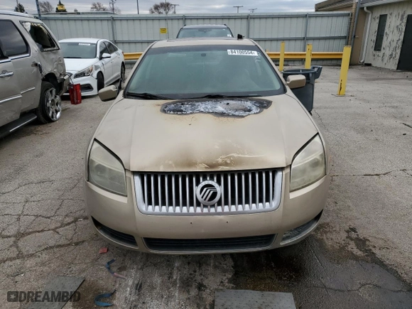 2006 Mercury Milan Premier with VIN 3MEFM08186R617780, listed as a Copart auction lot 84100554 with 0 mi miles and Salvage Title. Bid and sale history available at carsss.com. Image 5.