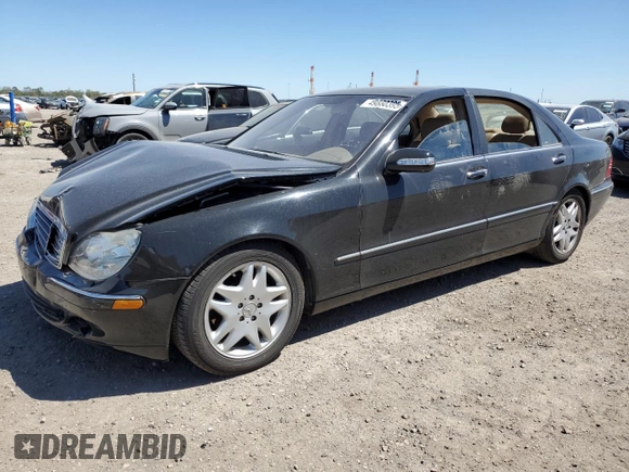 2003 Mercedes-Benz S 4.3L with VIN WDBNG70J23A369247, listed as a Copart auction lot 49880395 with Not Provided miles and Salvage Title. Bid and sale history available at carsss.com. Image 1.