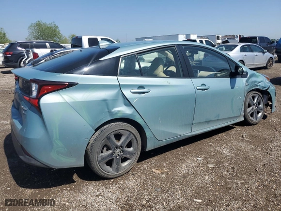 2021 Toyota Prius L Eco with VIN JTDKAMFU8M3143970, listed as a Copart auction lot 50062435 with 49,153 mi miles and Salvage Title. Bid and sale history available at carsss.com. Image 3.