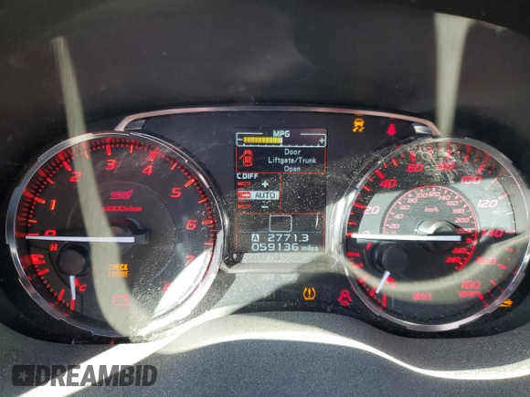 2016 Subaru WRX STI z VIN JF1VA2M64G9809798, wystawiony jako Copart lot #87480534 z przebiegiem 59 136 mil mil oraz Szkoda całkowita • Salvage title. Historia ofert i sprzedaży dostępna na DreamBid. Obrazek 9.