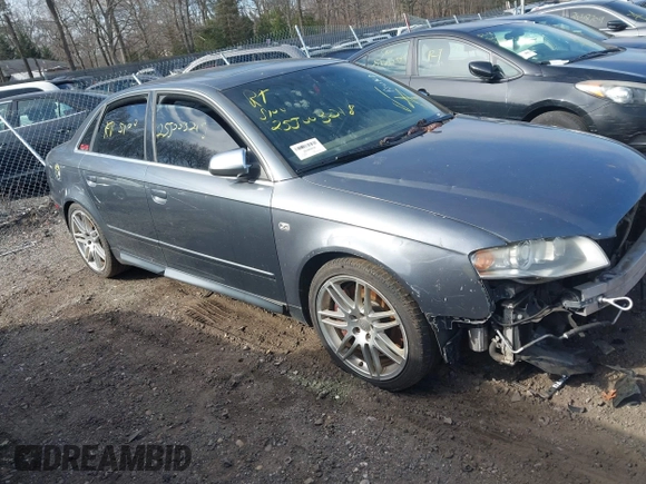 2006 Audi S4 z VIN WAUGL78EX6A129507, wystawiony jako IAAI lot #41906976 z przebiegiem Nie podano mil oraz . Historia ofert i sprzedaży dostępna na DreamBid. Obrazek 1.
