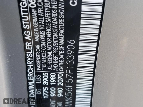 2007 Mercedes-Benz SLK 350 с VIN WDBWK56F57F133906, выставлен на аукционе Copart как лот 43433895 с пробегом 89 168 миль миль и Чистый • Clean title. История ставок и продаж доступна на DreamBid. Изображение 12.