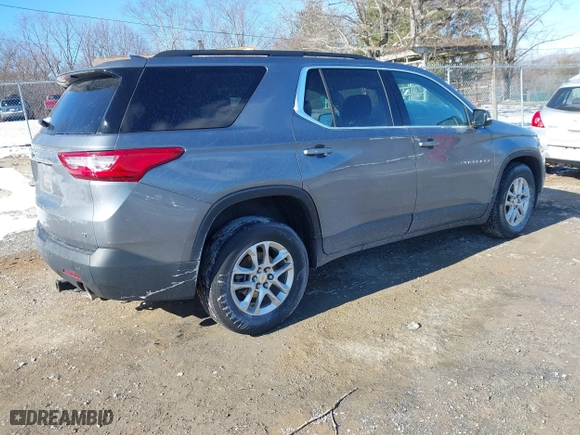 2020 Chevrolet Traverse LT Cloth with VIN 1GNEVGKW4LJ167615, listed as a IAAI auction lot 41622379 with 114,449 mi miles. Bid and sale history available at carsss.com. Image 4.