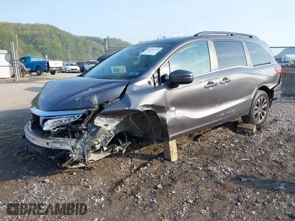 2022 Honda Odyssey EX-L с VIN 5FNRL6H78NB052651, выставлен на аукционе IAAI как лот 42154729 с пробегом 23 миль миль и . История ставок и продаж доступна на DreamBid. Изображение 2.