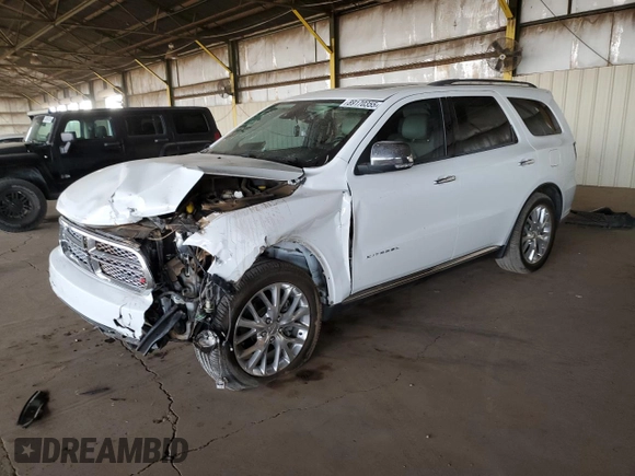 2014 Dodge Durango Citadel with VIN 1C4RDHEG2EC537071, listed as a Copart auction lot 89170355 with 108,084 mi miles and Salvage title. Bid and sale history available at DreamBid. Image 1.