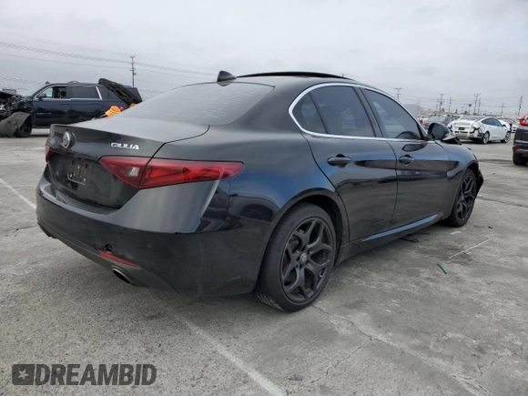 2019 Alfa Romeo Giulia Sport with VIN ZARFAMAN1K7621563, listed as a Copart auction lot 86380114 with 48,093 mi miles and Clean Title. Bid and sale history available at carsss.com. Image 3.