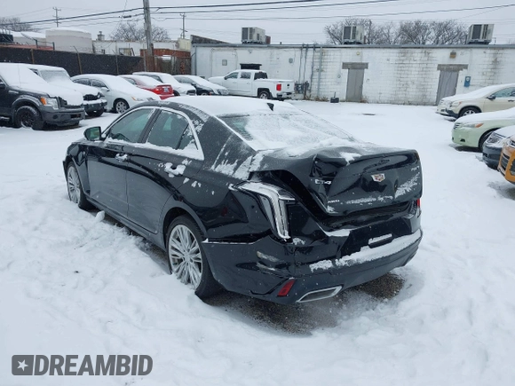 2020 Cadillac CT4 Premium Luxury with VIN 1G6DF5RK7L0149451, listed as a IAAI auction lot 41334189 with 22,830 mi miles. Bid and sale history available at carsss.com. Image 3.
