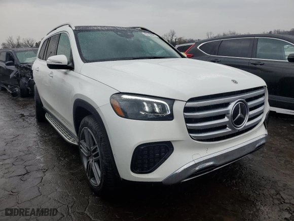 2024 Mercedes-Benz GLS with VIN 4JGFF5KE0RB207936, listed as a Copart auction lot 45706885 with 10,543 mi miles and Salvage Title. Bid and sale history available at carsss.com. Image 4.