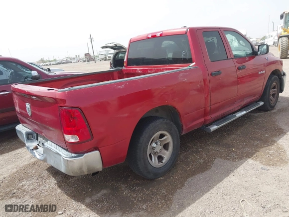 2010 Dodge Ram 1500 ST with VIN 1D7RB1GKXAS134752, listed as a IAAI auction lot 41804336 with 154,908 mi miles. Bid and sale history available at carsss.com. Image 4.