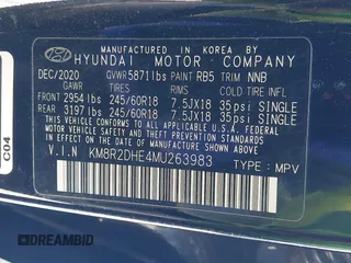 2021 Hyundai Palisade SEL z VIN KM8R2DHE4MU263983, wystawiony jako IAAI lot #41409884 z przebiegiem 130 702 mil mil oraz . Historia ofert i sprzedaży dostępna na DreamBid. Obrazek 9.