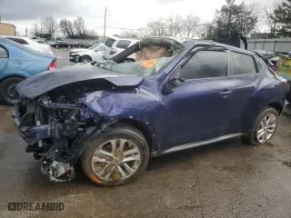2015 Nissan Juke SV with VIN JN8AF5MV9FT557457, listed as a Copart auction lot 86496374 with 0 mi miles and Salvage Title. Bid and sale history available at carsss.com. Image 1.