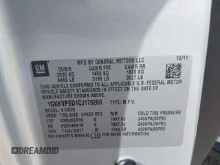 2012 GMC Acadia SLE with VIN 1GKKVPED1CJ179280, listed as a IAAI auction lot 42576170 with 176,422 mi miles and . Bid and sale history available at DreamBid. Image 9.