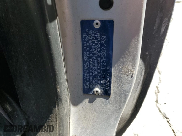 1987 Honda Civic z VIN JHMEC1327HS029350, wystawiony jako Copart lot #71452054 z przebiegiem 356 810 mil mil oraz Szkoda całkowita • Salvage title. Historia ofert i sprzedaży dostępna na DreamBid. Obrazek 13.