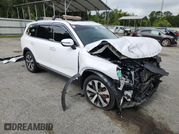 2021 Kia Telluride S with VIN 5XYP6DHC9MG140129, listed as a Copart auction lot 59462455 with 54,919 mi miles and Salvage title. Bid and sale history available at DreamBid. Image 4.